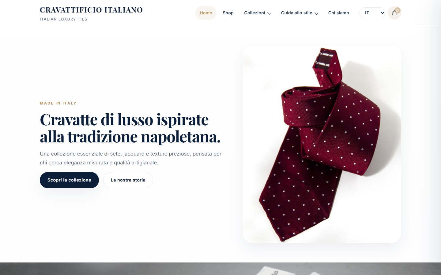 E-commerce cravatte artigianali | Cravattificio Italiano
